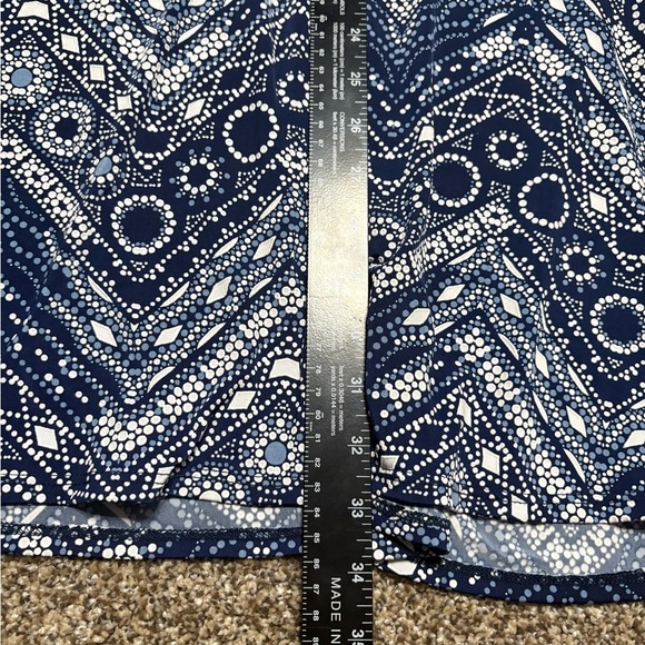 Espresso Navy and White Midi Dress - Picture 2 of 9